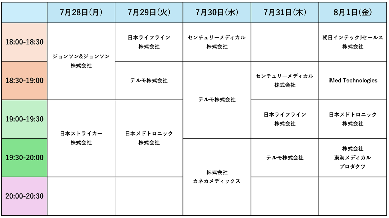 タイムテーブル